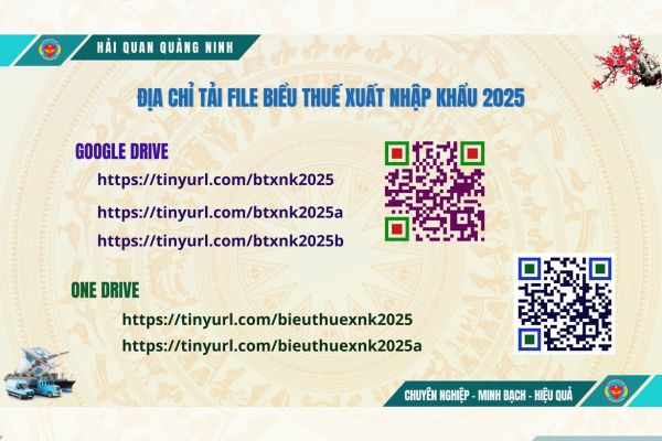 biểu thuế xuất - nhập khẩu năm 2025