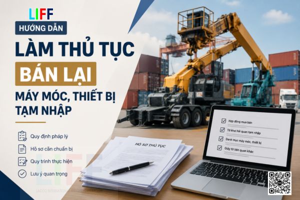 Thủ tục b&aacute;n lại m&aacute;y m&oacute;c, thiết bị tạm nhập được thực hiện như thế n&agrave;o?