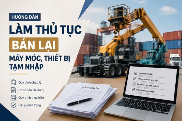 Hướng dẫn làm thủ tục bán lại Máy móc, thiết bị tạm nhập
